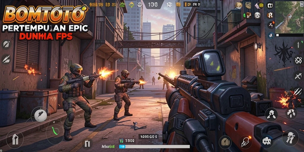 Tangkapan layar menunjukkan aksi seru gameplay BOMTOTO yang intens.