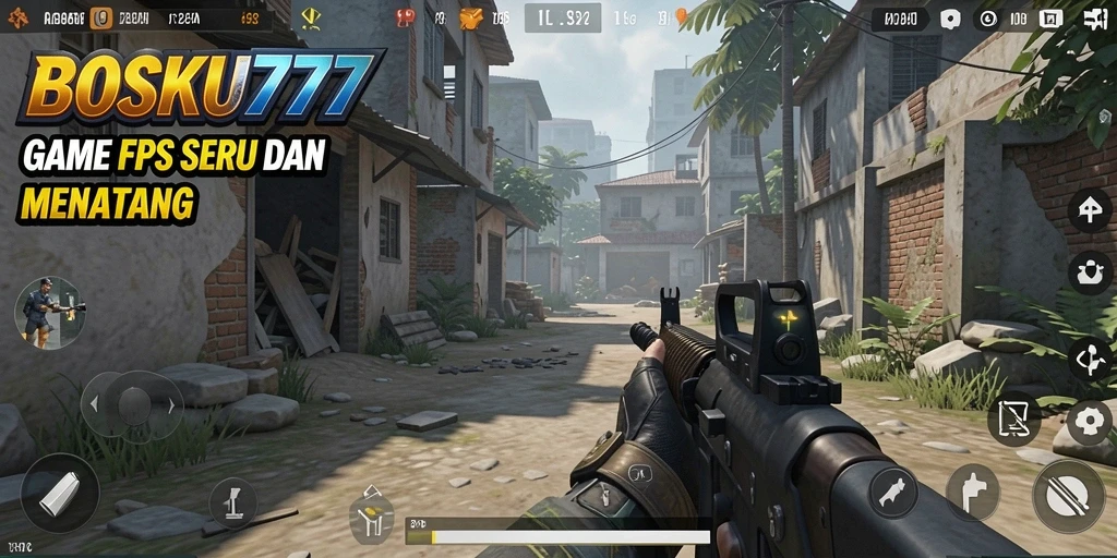 Screenshot utama BOSKU777 menampilkan aksi menembak yang mendebarkan.