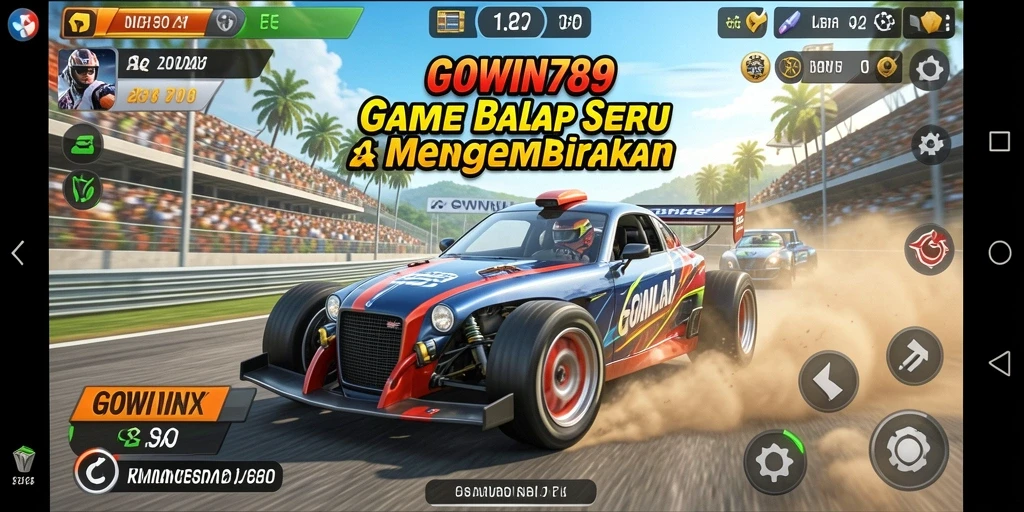 Gameplay seru GOWIN789 dengan mobil balap yang menakjubkan.