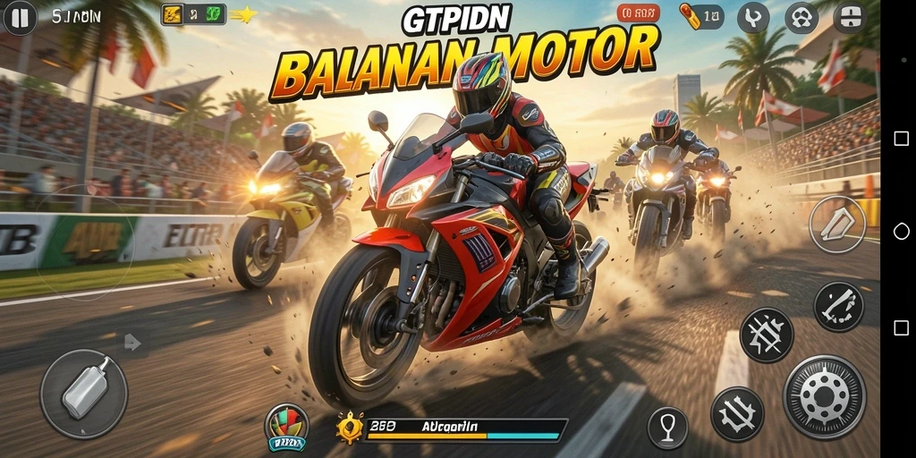 Tampilan gameplay GTPIDN yang menegangkan dan penuh aksi.