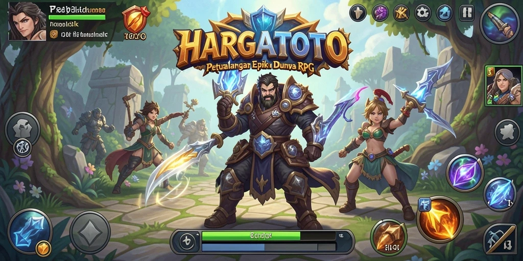 Tampilan gameplay menarik dengan pertarungan seru di HARGATOTO.