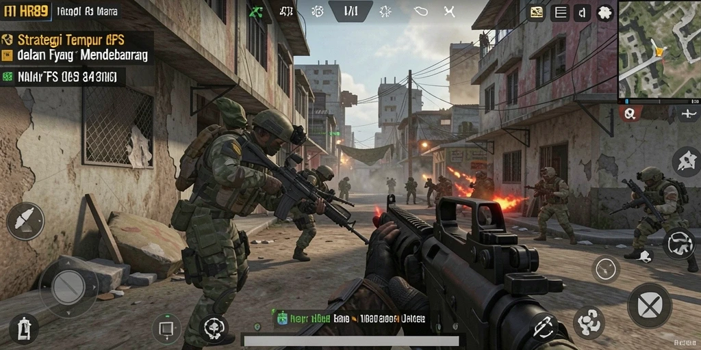 Gameplay intens dalam pertempuran FPS yang seru.
