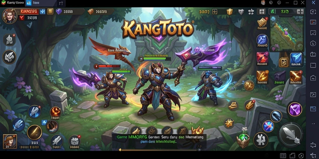 Screenshot gameplay KANGTOTO menampilkan karakter beraksi di dunia MMORPG.