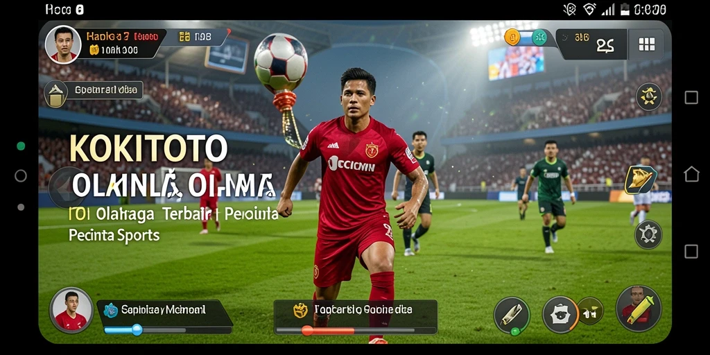 Tampilan gameplay KOKITOTO dengan aksi olahraga yang dinamis.