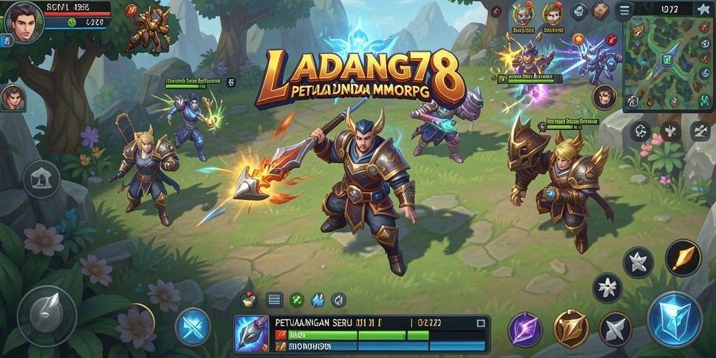 Tampilan gameplay mengasyikkan di dunia MMORPG LADANG78.