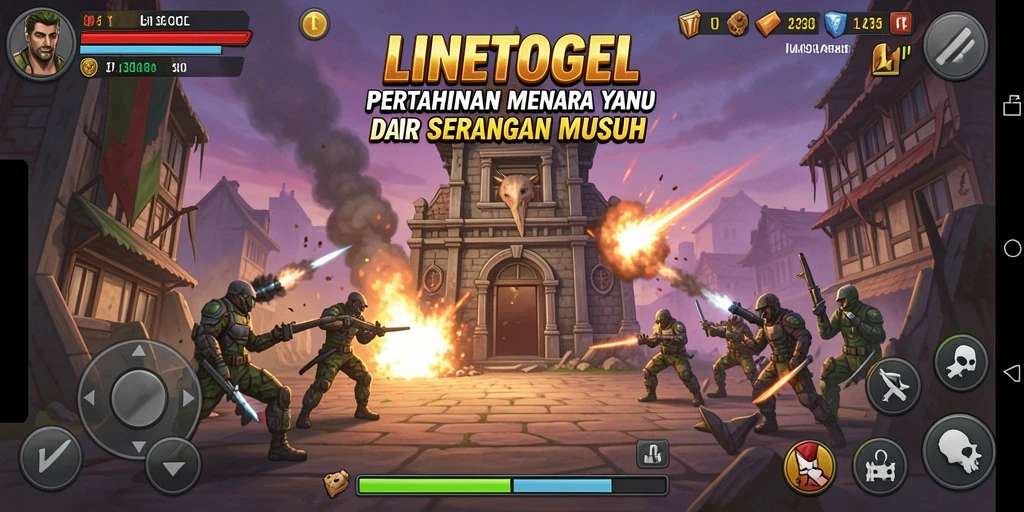 Tampilan gameplay menarik dalam LINETOGEL yang menunjukkan strategi bertahan.