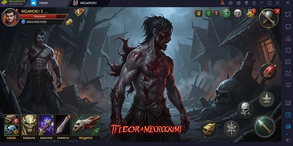 Tangkapan layar gameplay MEGAHOKI yang menakutkan dan mencekam.