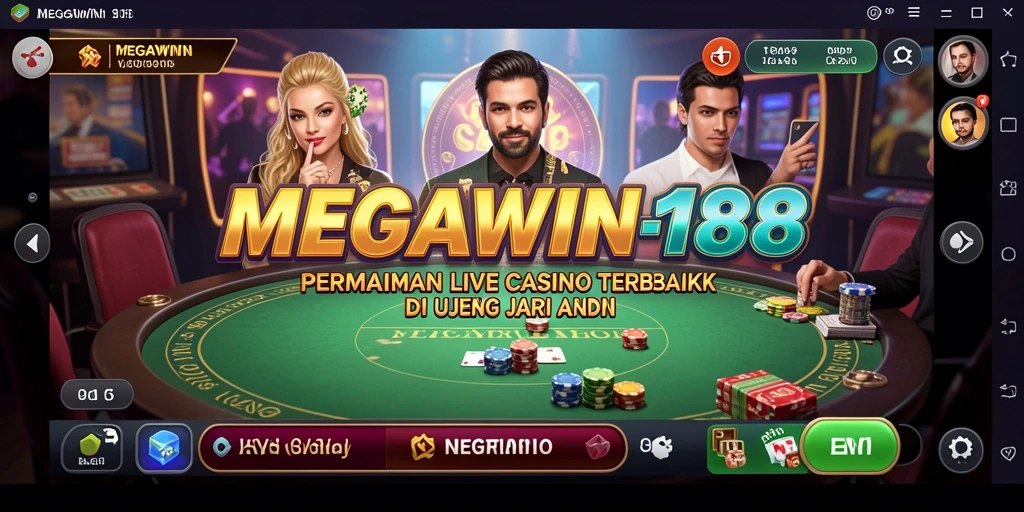 Tampilan gameplay Live Casino yang menarik dan interaktif di MEGAWIN188.