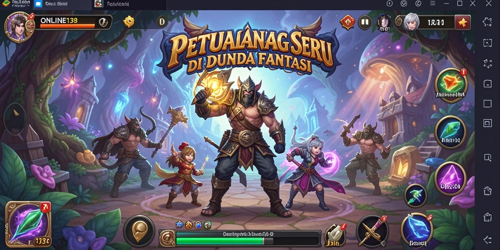 Screenshot menampilkan aksi seru gameplay petualangan ONLINE138.