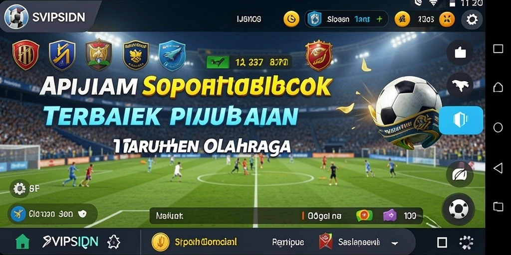 Screenshot main dari SVIPSIDN menampilkan taruhan olahraga langsung.