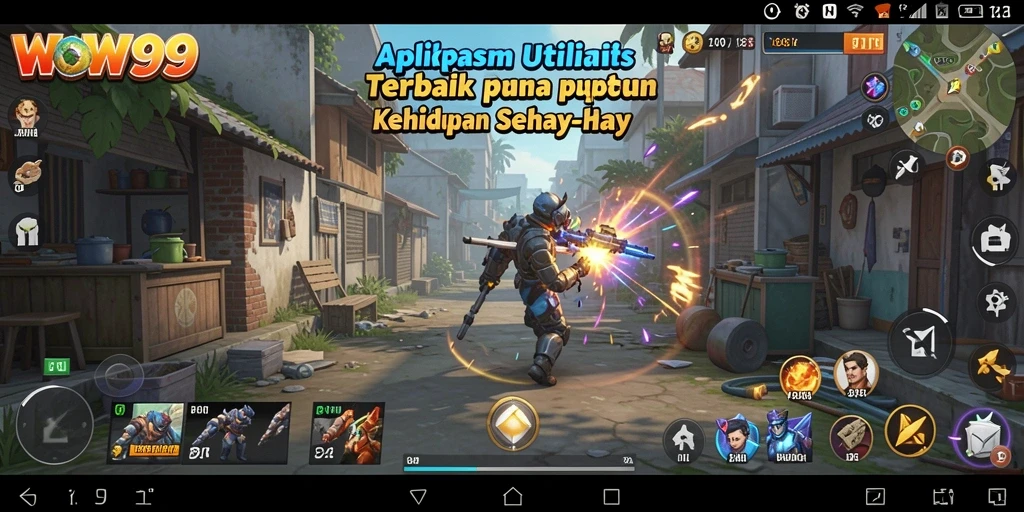 Antarmuka WOW99 yang bersih dengan berbagai fitur utilitas.